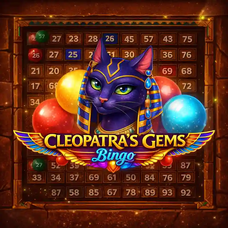 Cleopatra's Gems Bingo luxury Egyptian casino game interface